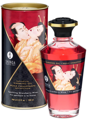 Huile chauffante fraise vin pétillant  comestible 100ml - CC812008